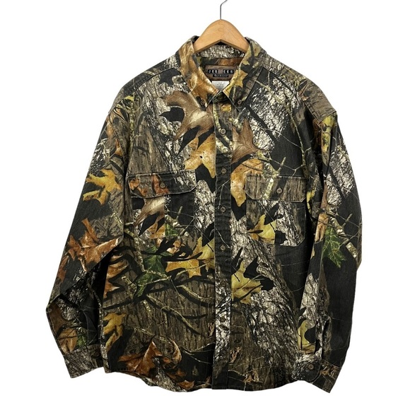 VINTAGE Heavy Canvas Camo Shacket - Picture 1 of 8